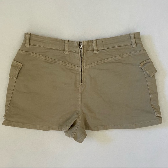 NWOT Free People We The Free Denim Cargo Mini Skort Khaki Morning Oat Size 32 - Picture 4 of 8